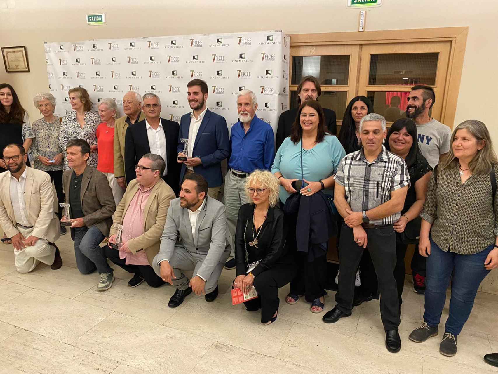 Los galardonados en el Festival de Cine de Ciudad Rodrigo, este viernes.