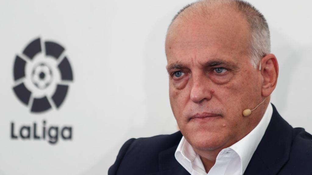 Javier Tebas, presidente de LaLiga, en un acto