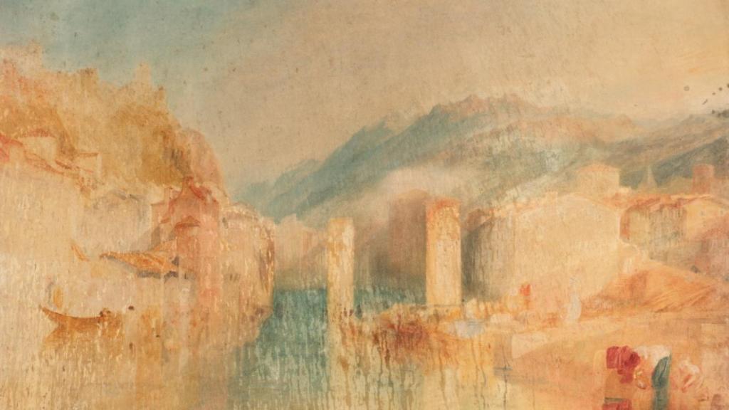 Turner: 'Puente de Grenoble', h. 1824. Tate: Aceptado por la Nación como parte del Legado Turner 1856