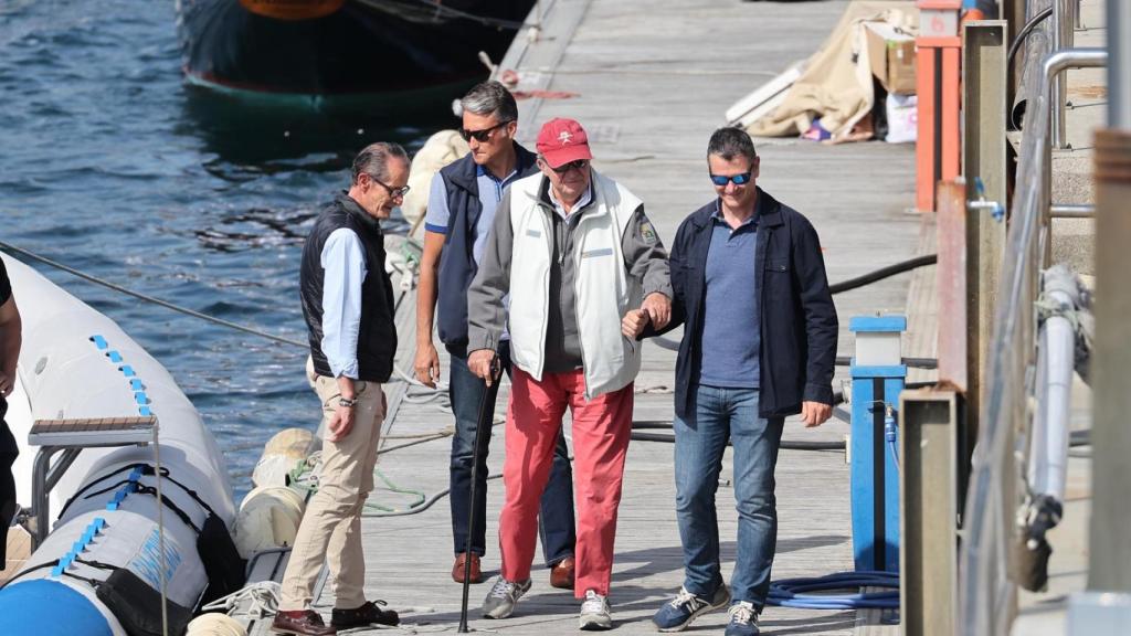 Juan Carlos I, ayer en Sanxenxo