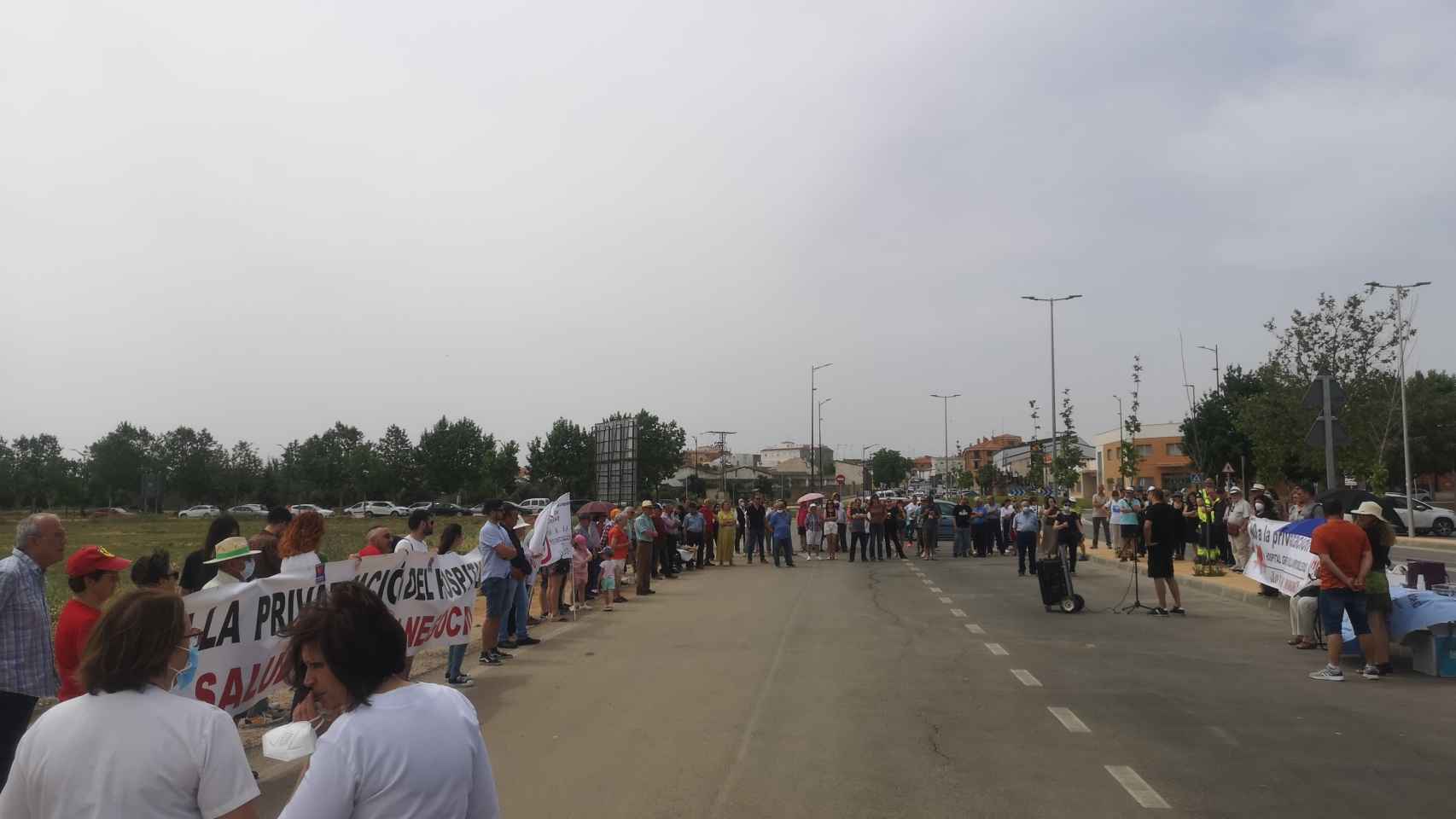 Protestas en Villarrobledo. Foto: Plataforma en Defensa de lo Público de Villarrobledo.