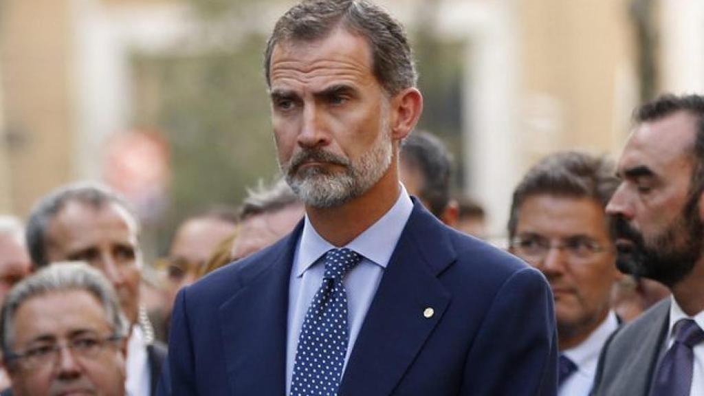 El rey Felipe VI, con cara de enfado.