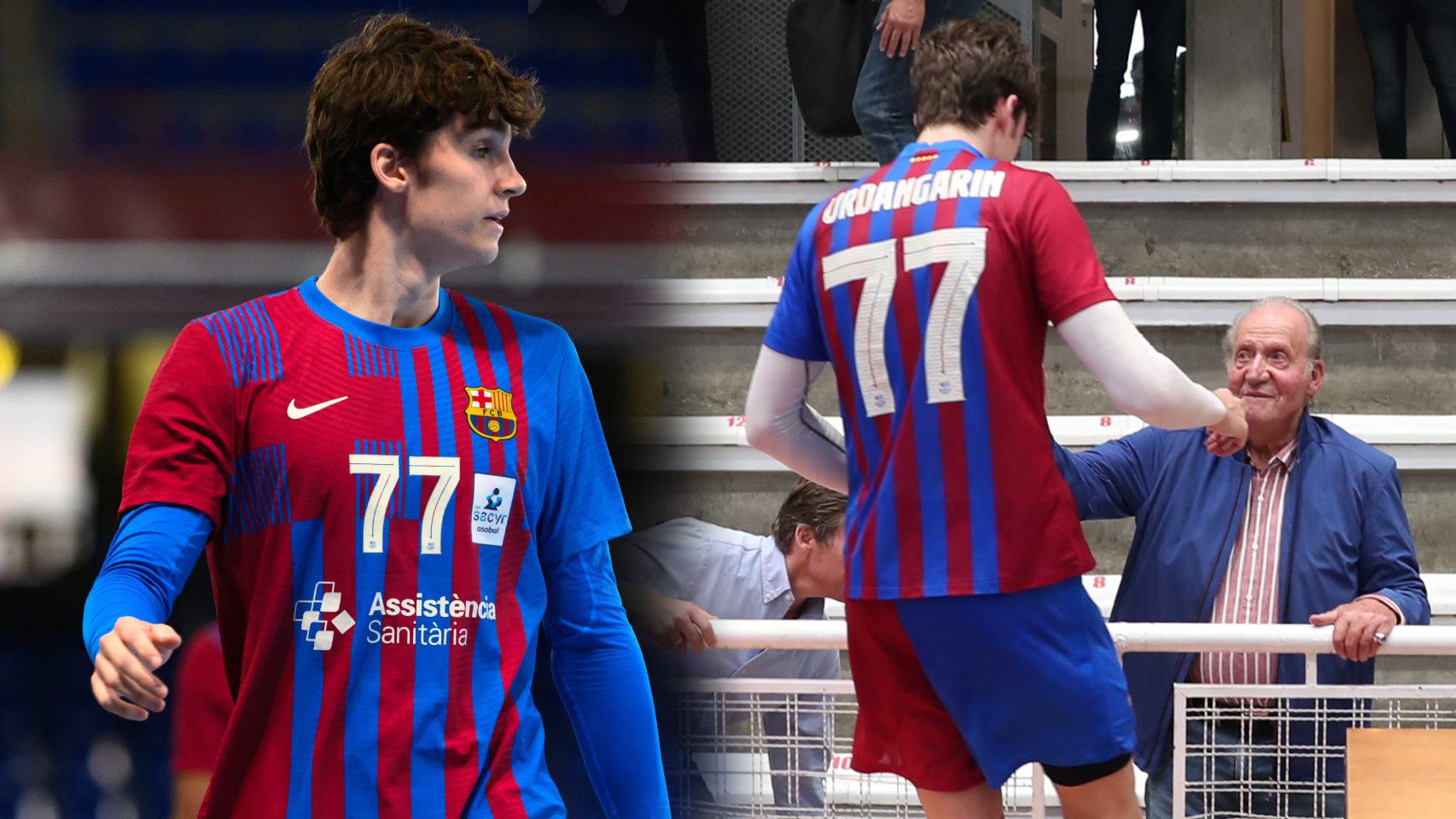 Pablo Urdangarin, durante el partido de balonmano en Pontevedra este fin de semana.