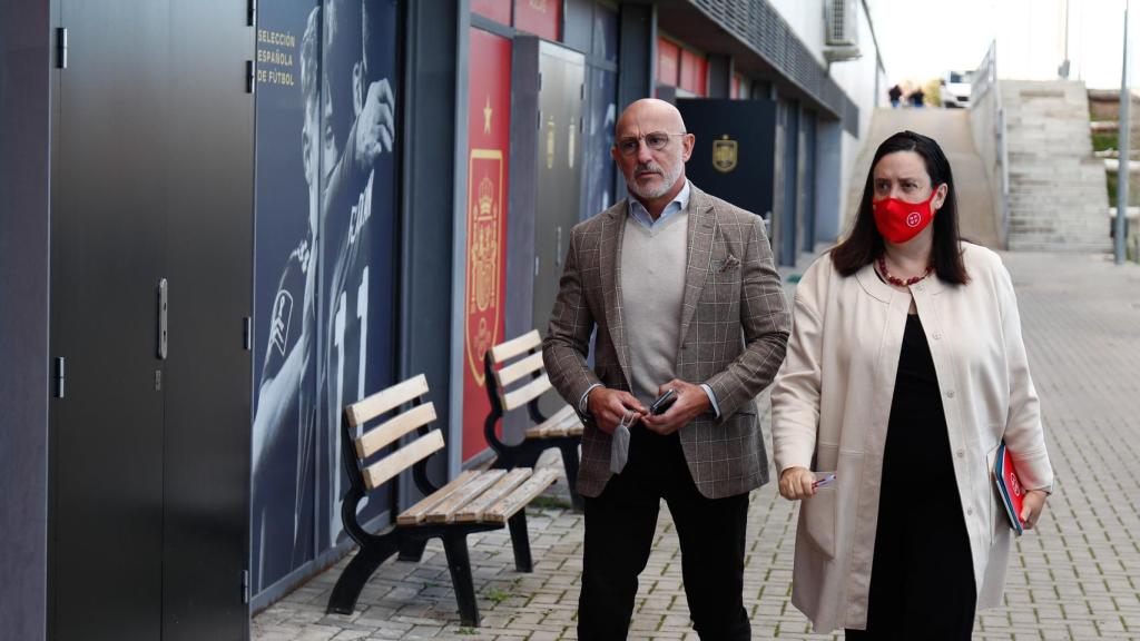 Luis de la Fuente, en la Ciudad del Fútbol de Las Rozas.