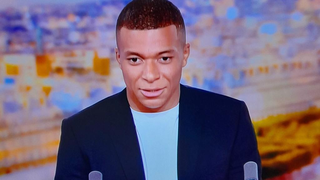 Kylian Mbappé, durante la entrevista de TF1