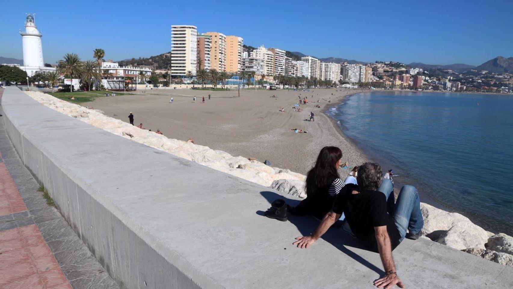 Imagen de archivo de una playa de la ciudad de Málaga.