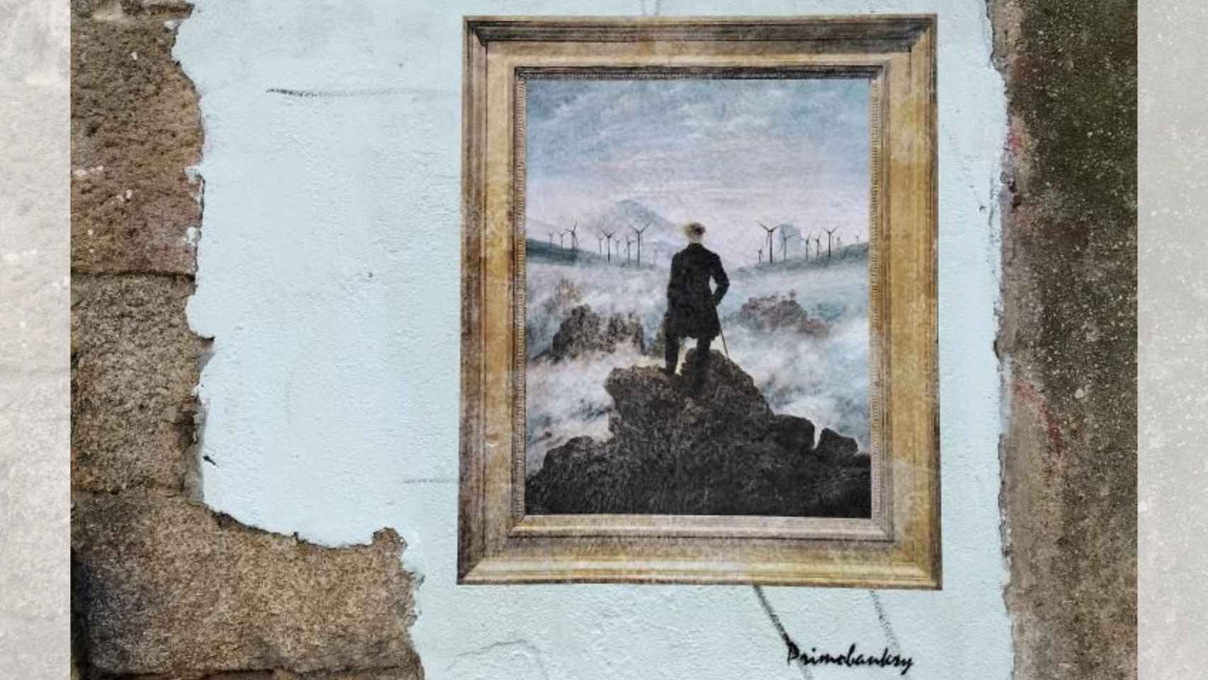‘Camiñante sobre un mar de nubes’, de Primo Banksy.