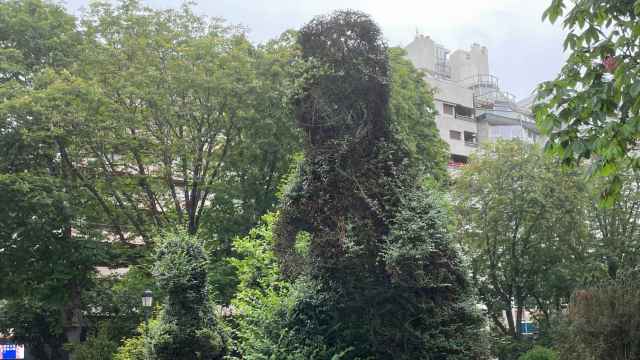 Dinoseto, en la Plaza de Compostela.