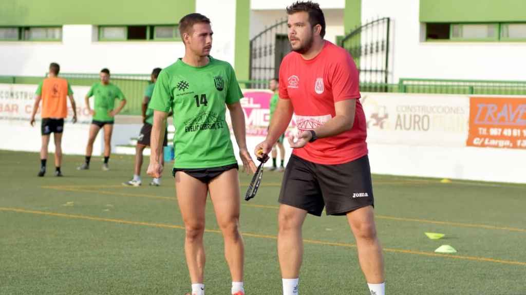 Carlos Gómez en un entrenamiento del Quintanar del Rey.