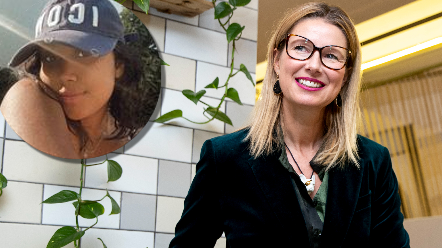 Anne Igartiburu y su hija, Noa, en un fotomontaje de EL ESPAÑOL.