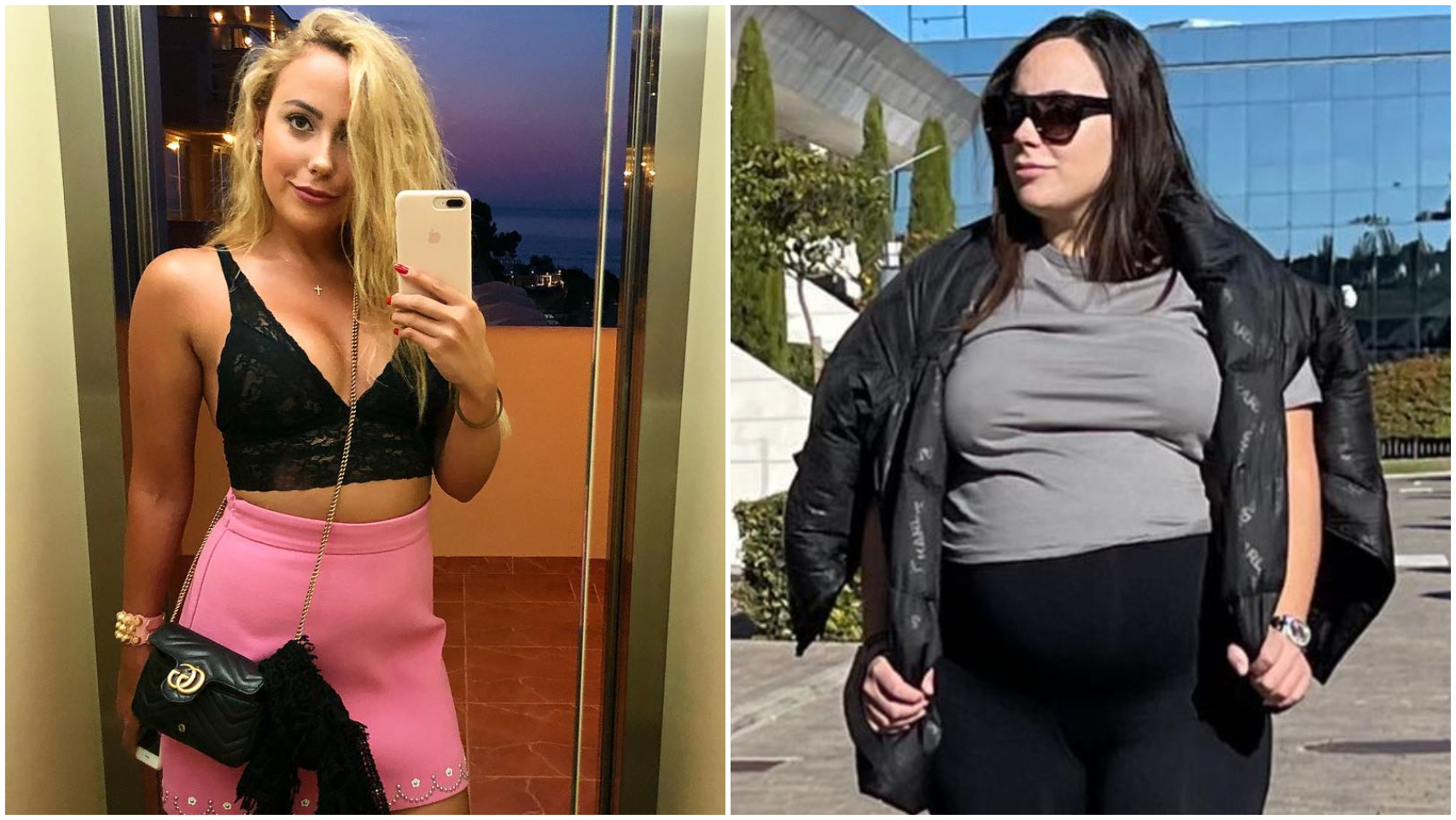 El antes y el después de Ivana Rodríguez, hermana mayor de Georgina.