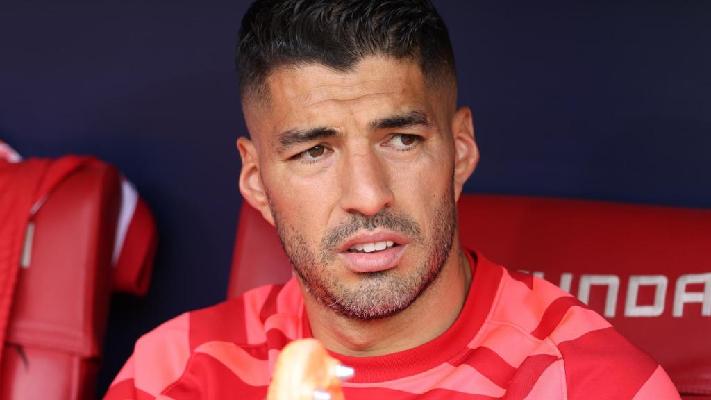 Luis Suárez, en el banquillo del Atlético de Madrid