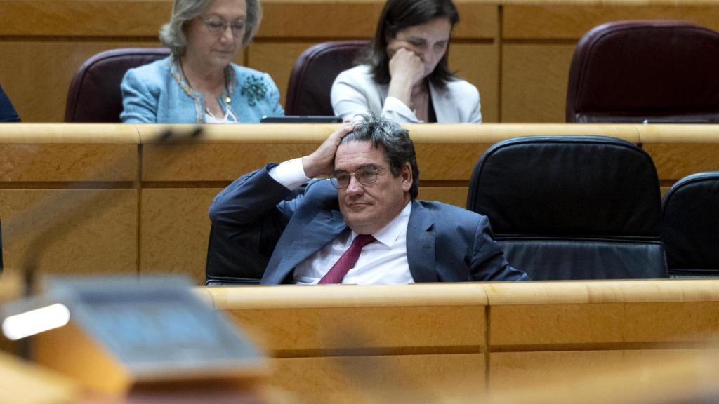 José Luis Escrivá, ministro de Inclusión, Seguridad Social y Migraciones, este martes en el Senado.