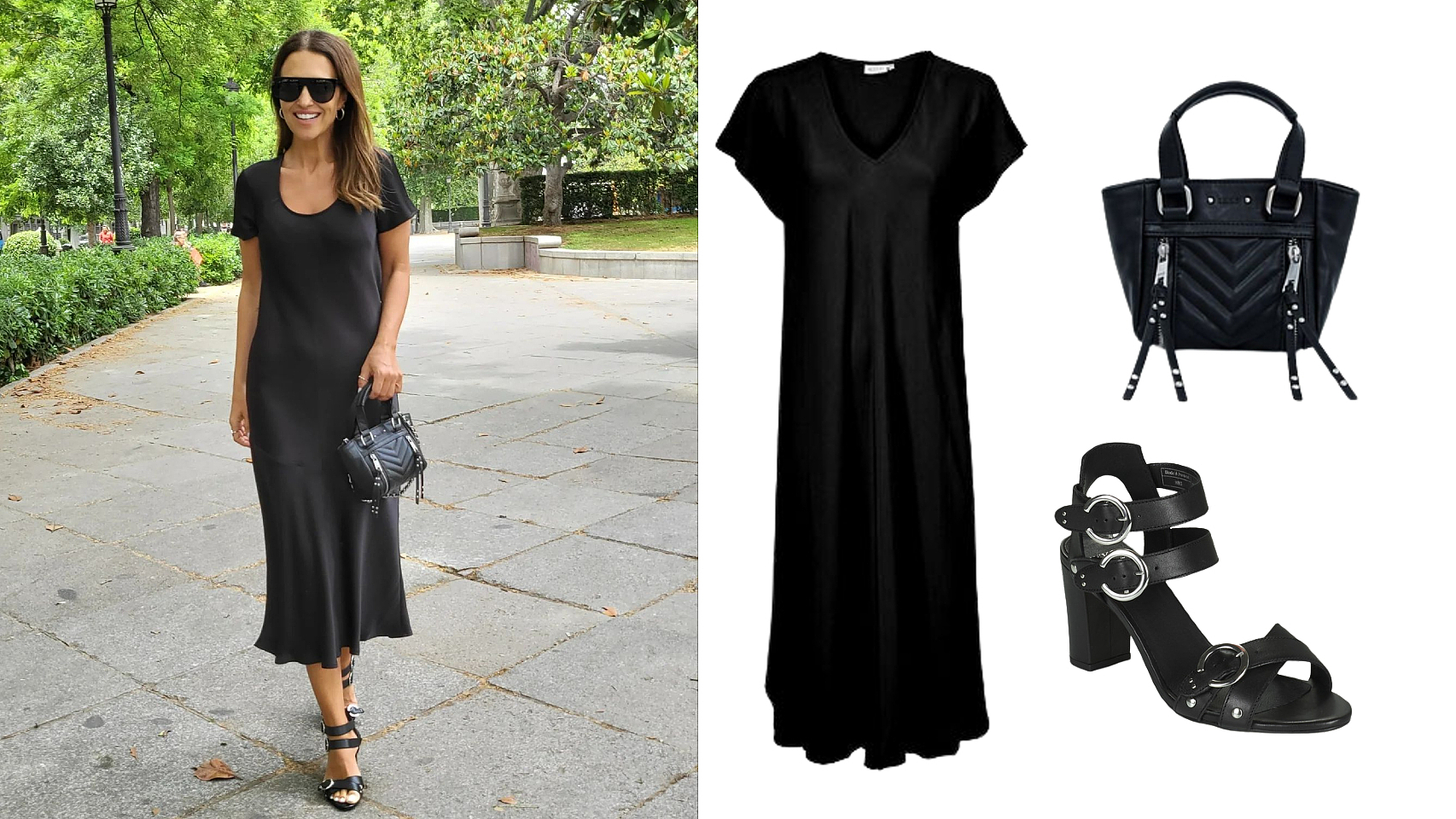 Paula Echevarría, en un fotomontaje de EL ESPAÑOL con su último 'look'.