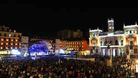 Plaza Mayor de Valladolid durante un concierto antes de la pandemia