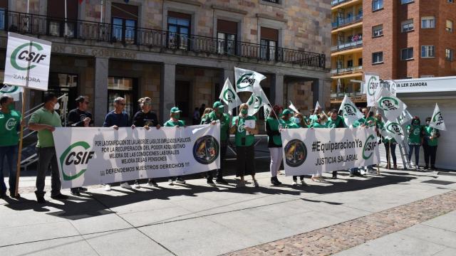 Csif y Jusapol se concentran en Zamora