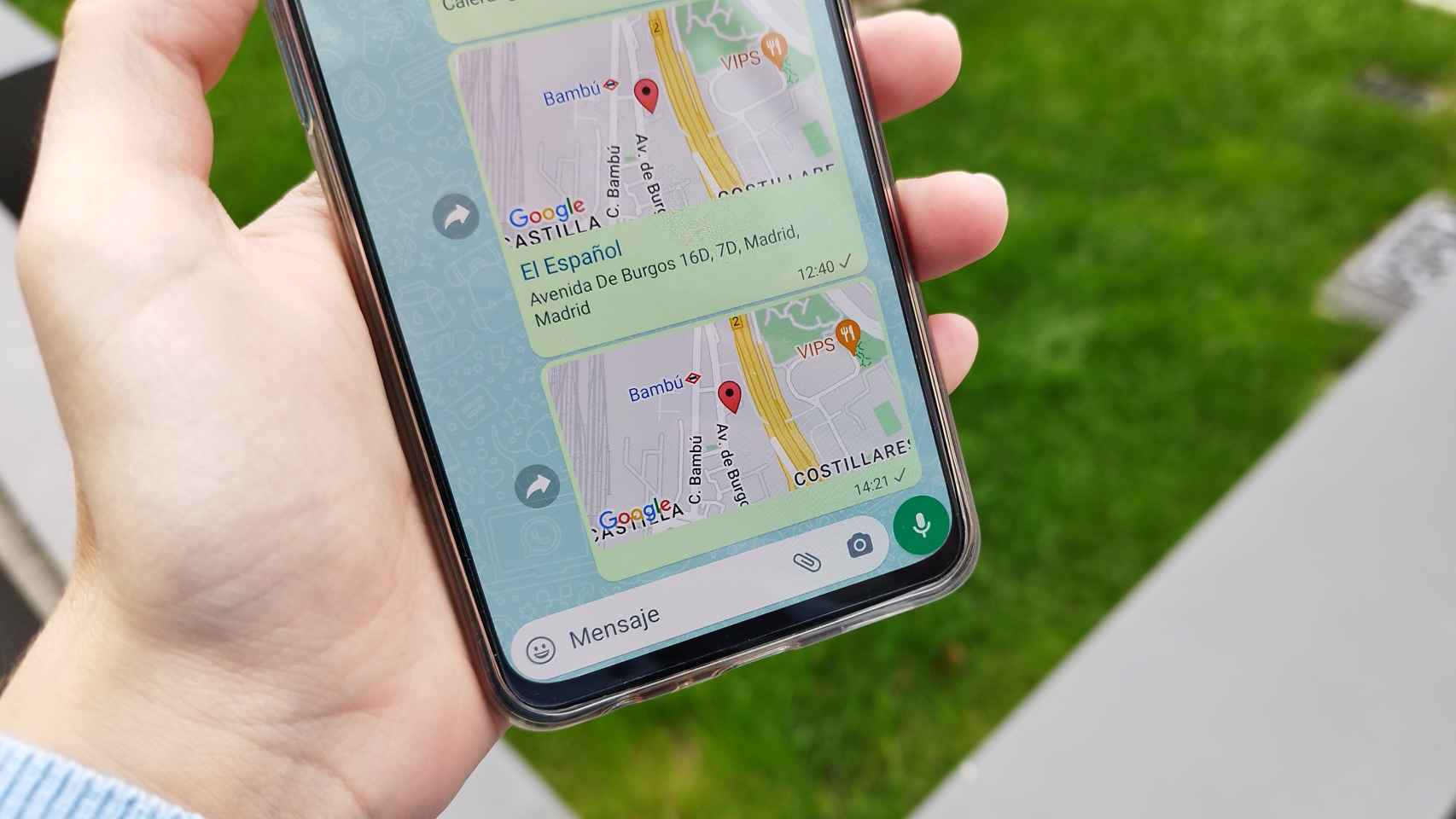 Enlace a Google Maps en WhatsApp