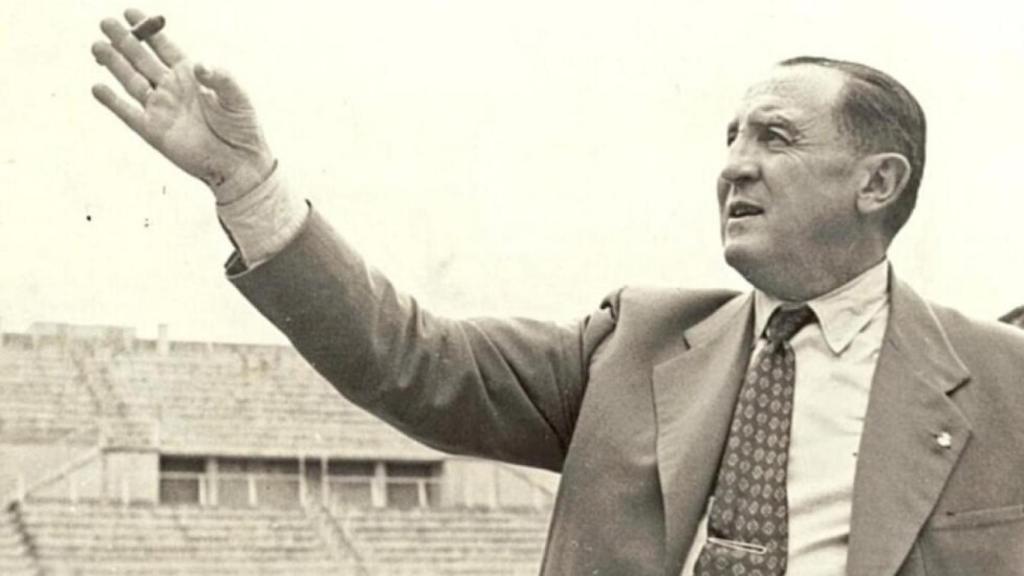 Santiago Bernabéu, durante su etapa como presidente del Real Madrid.