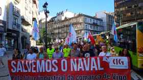 Manifestación del naval en Vigo.