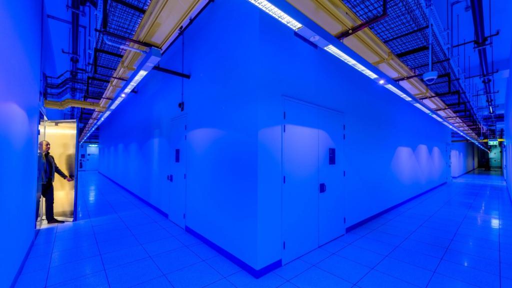 Interior de un centro de datos de Equinix.
