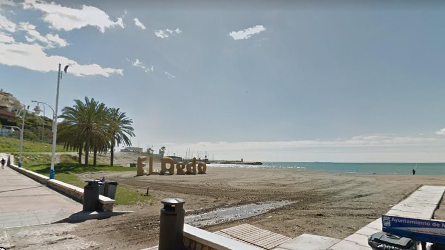 La playa de El Deo, en El Palo (Málaga).