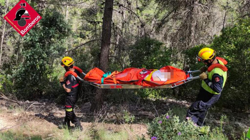 Rescate en Alcoy, en una imagen facilitada por el Consorcio Provincial.