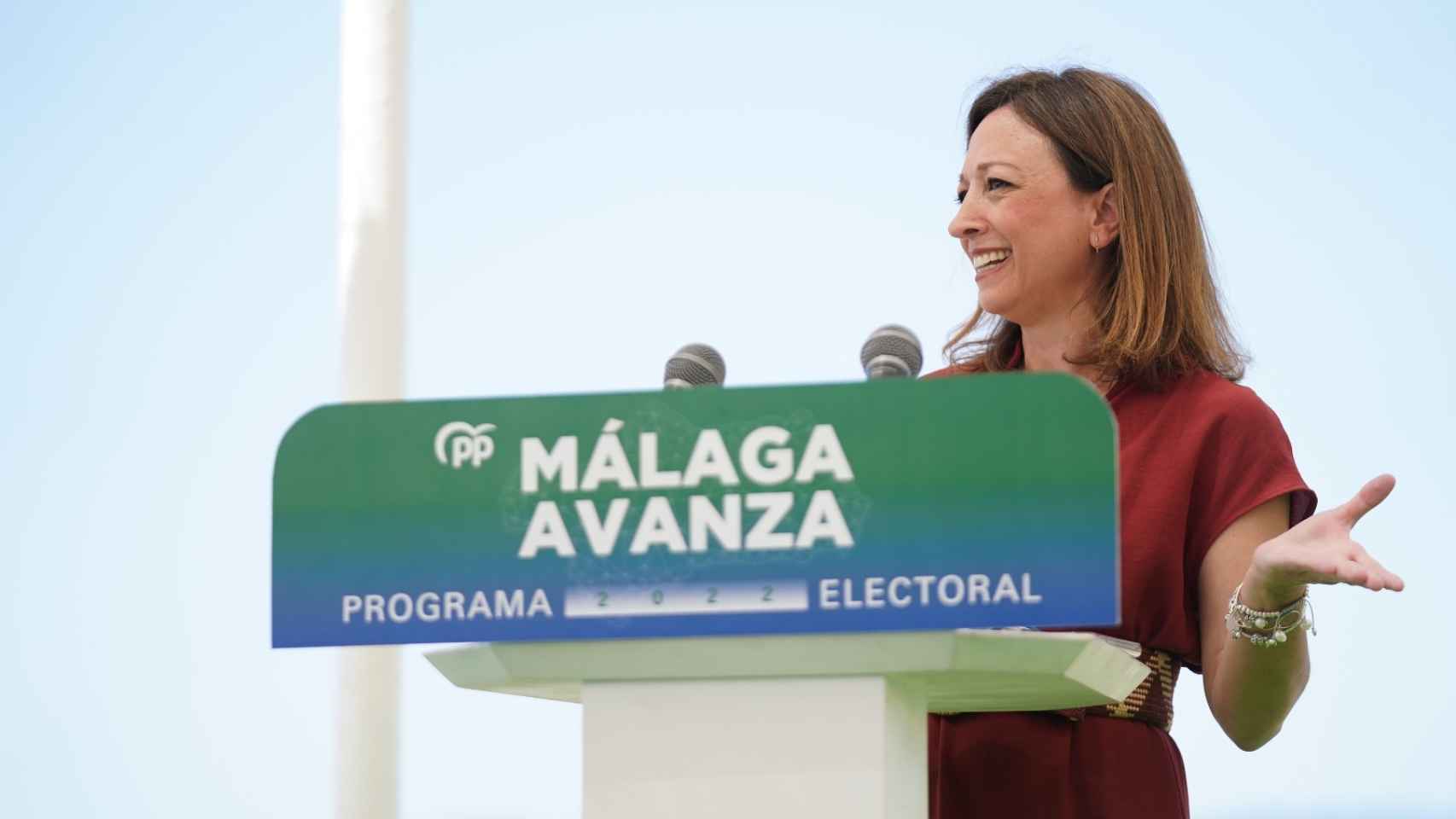 Patricia Navarro en la presentación del programa del PP para Málaga.