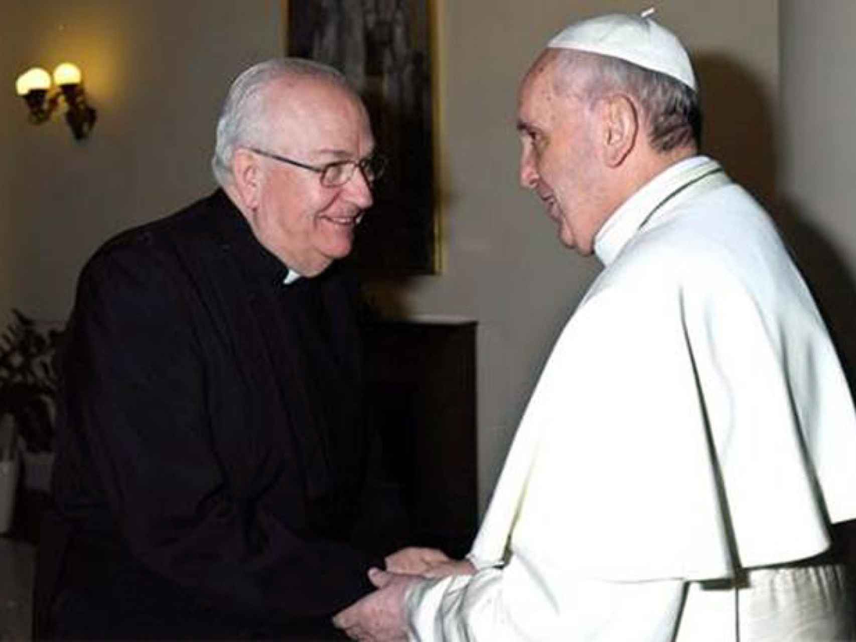 Fernando Vérgez con el Papa Francisco