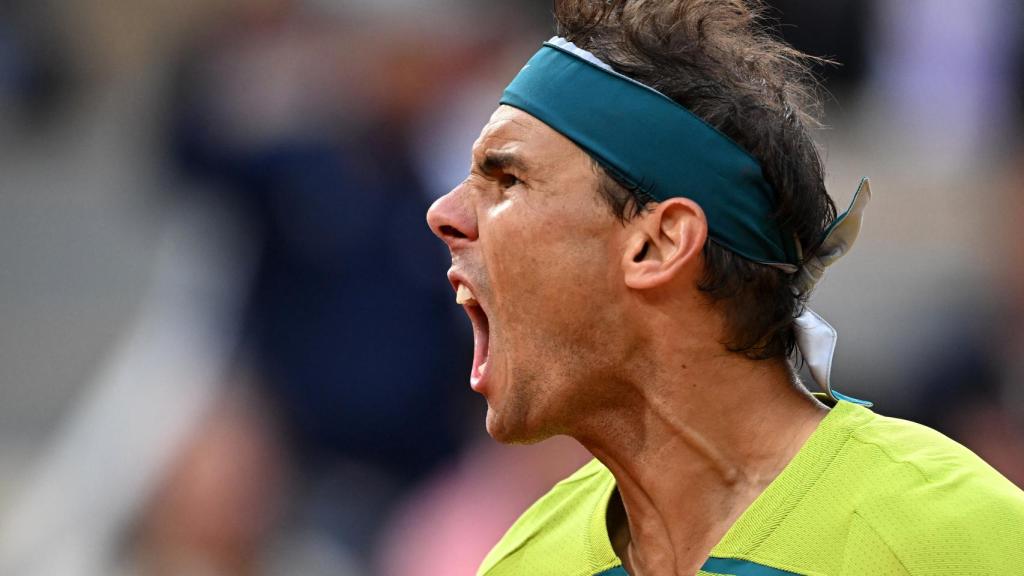 Nadal, celebrando un punto en los octavos de final.