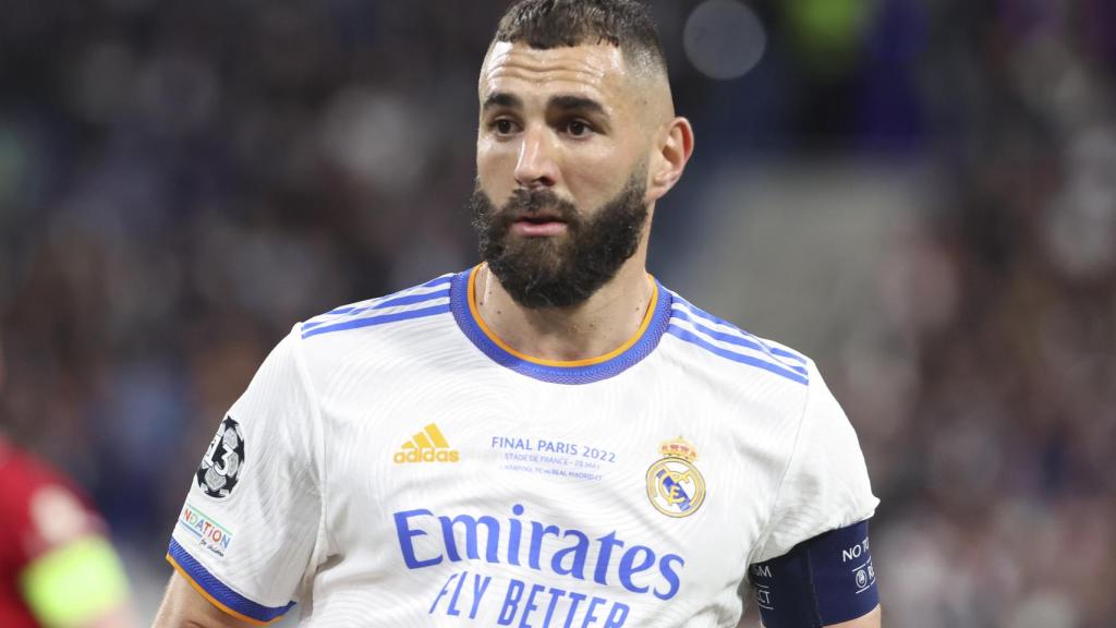 Karim Benzema, durante la final de la Champions League 2021/2022