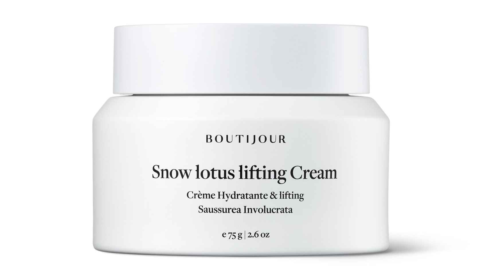 Snow Lotus Lifting Cream de Boutijour Crema reafirmante con loto de nieve, extracto de raíz de regaliz y niacinamida 109 € purenichelab.com