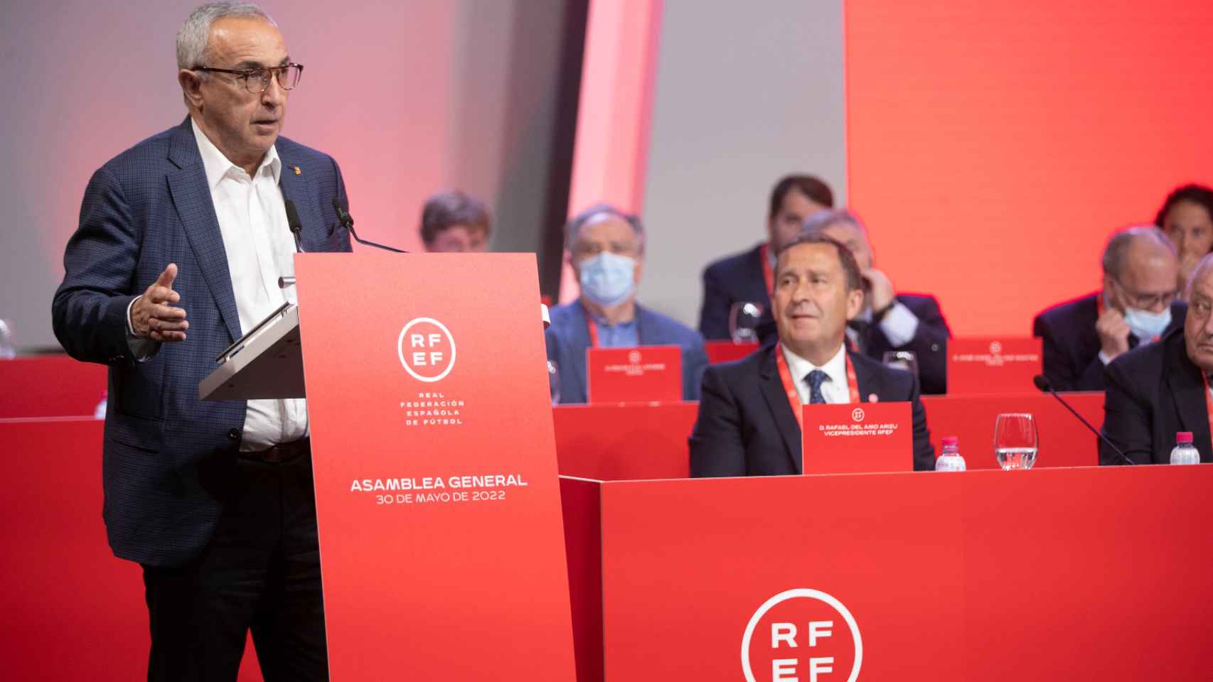 Alejandro Blanco, durante la Asamblea General de la RFEF.