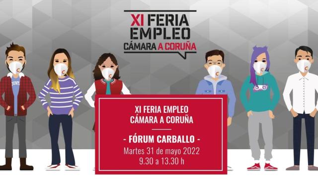 Cartel de la Feria de empleo.