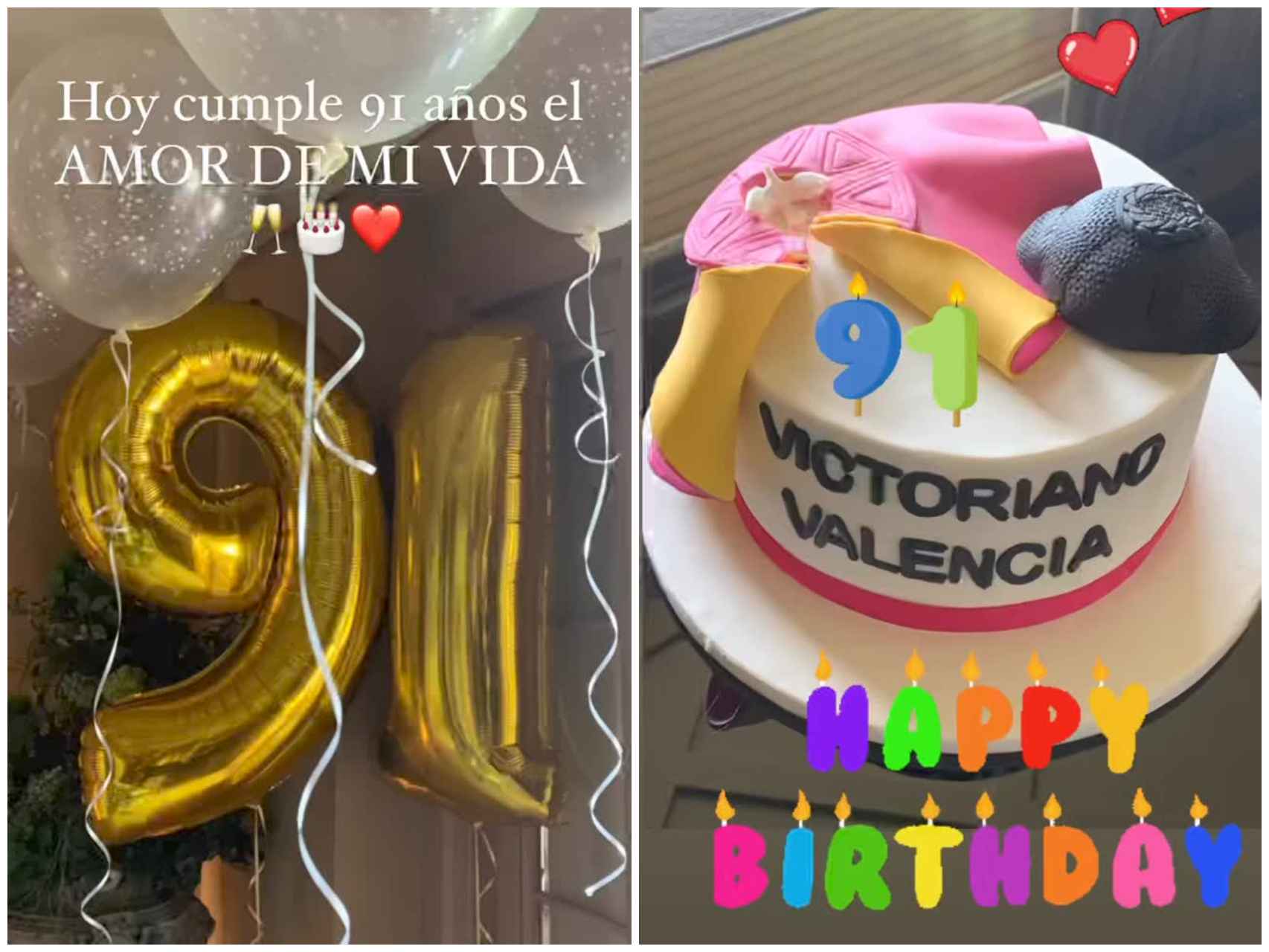 Paloma Cuevas ha mostrado algunos de los detalles del cumpleaños de su padre.