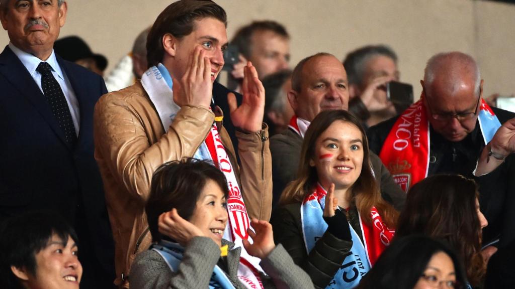 Alexandra y Ben, en 2017 en un partido de fútbol en Mónaco.