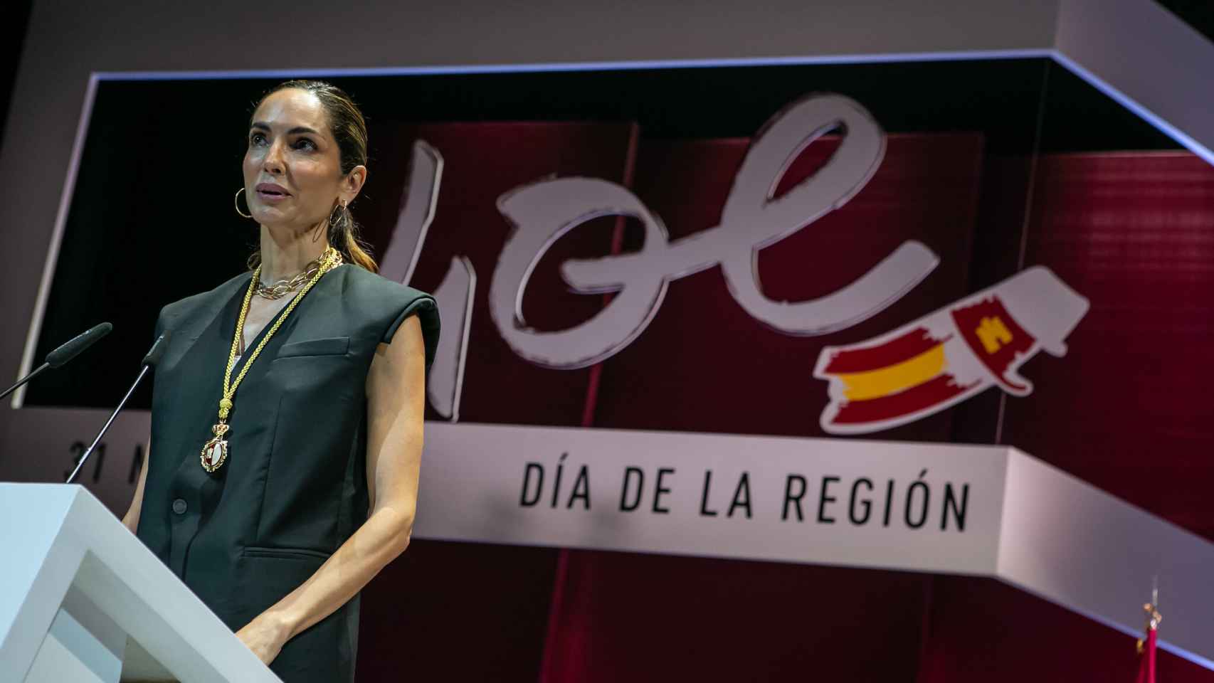 Eugenia Silva en el acto institucional por el Día de la Región. Foto: JCCM.