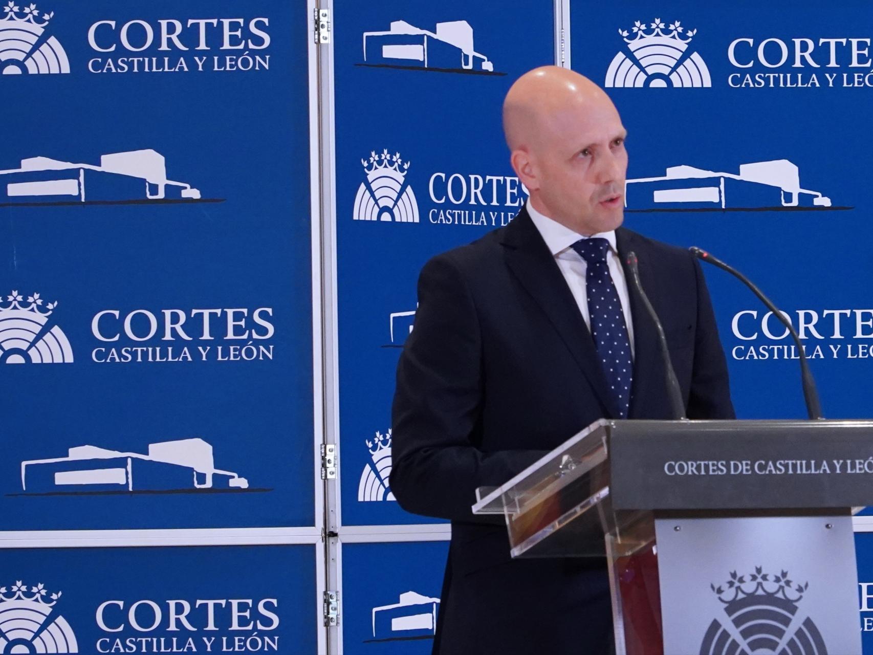 El portavoz de Vox en las Cortes, Carlos Menéndez, en una imagen de archivo.