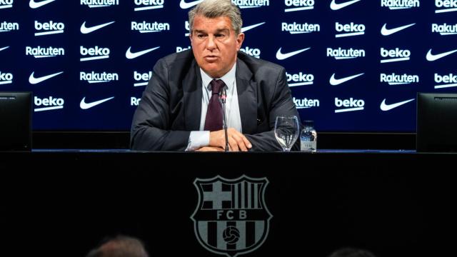 Joan Laporta, en rueda de prensa.