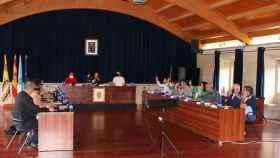 Imagen del Pleno del Concello de Mos celebrado este lunes.