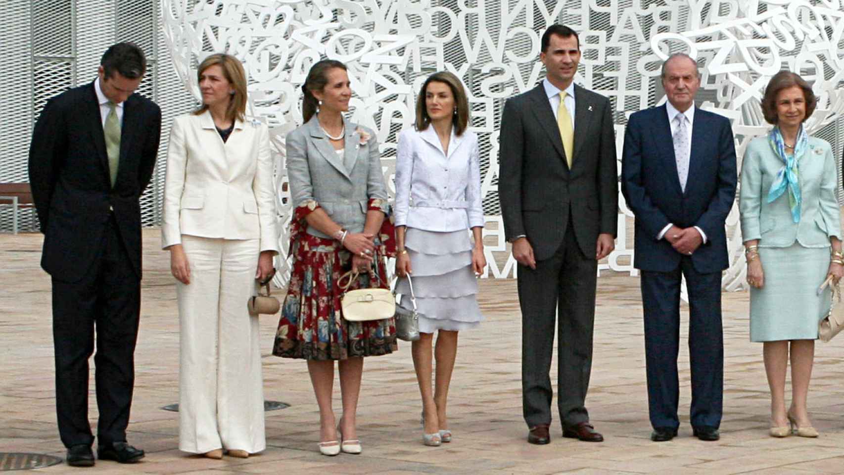 La familia real, en la Expo de Zaragoza de 2008.