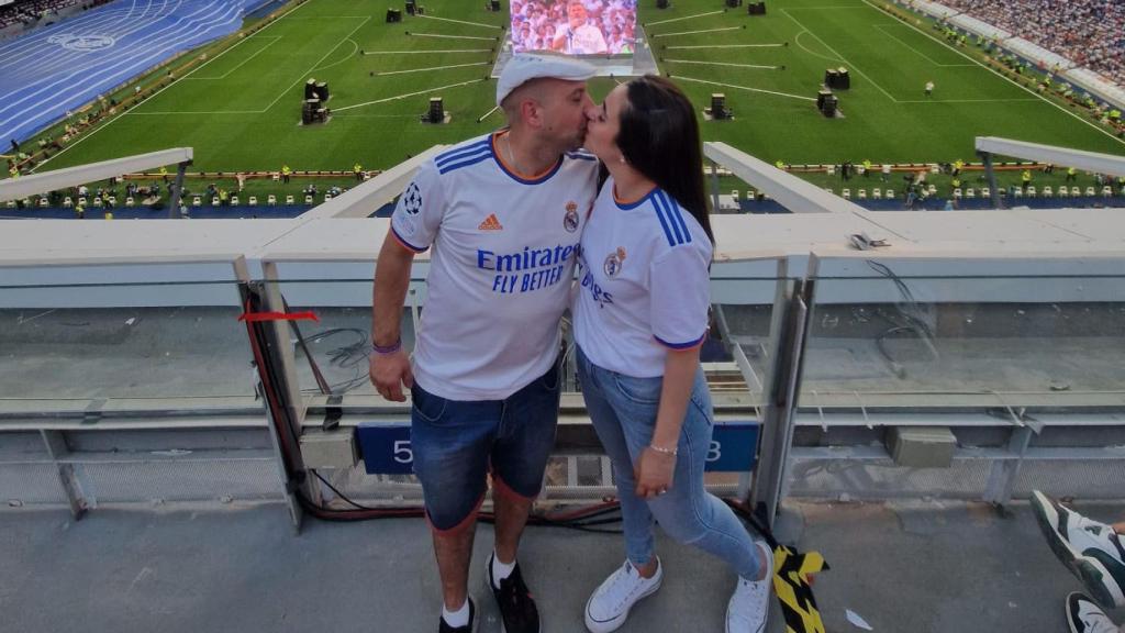 Antonio y Ana en el Bernabéu