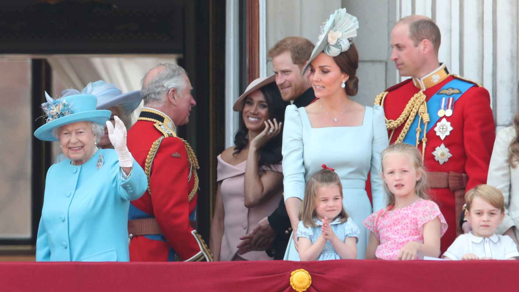 La Familia Real británica en el Trooping The Colour 2018.