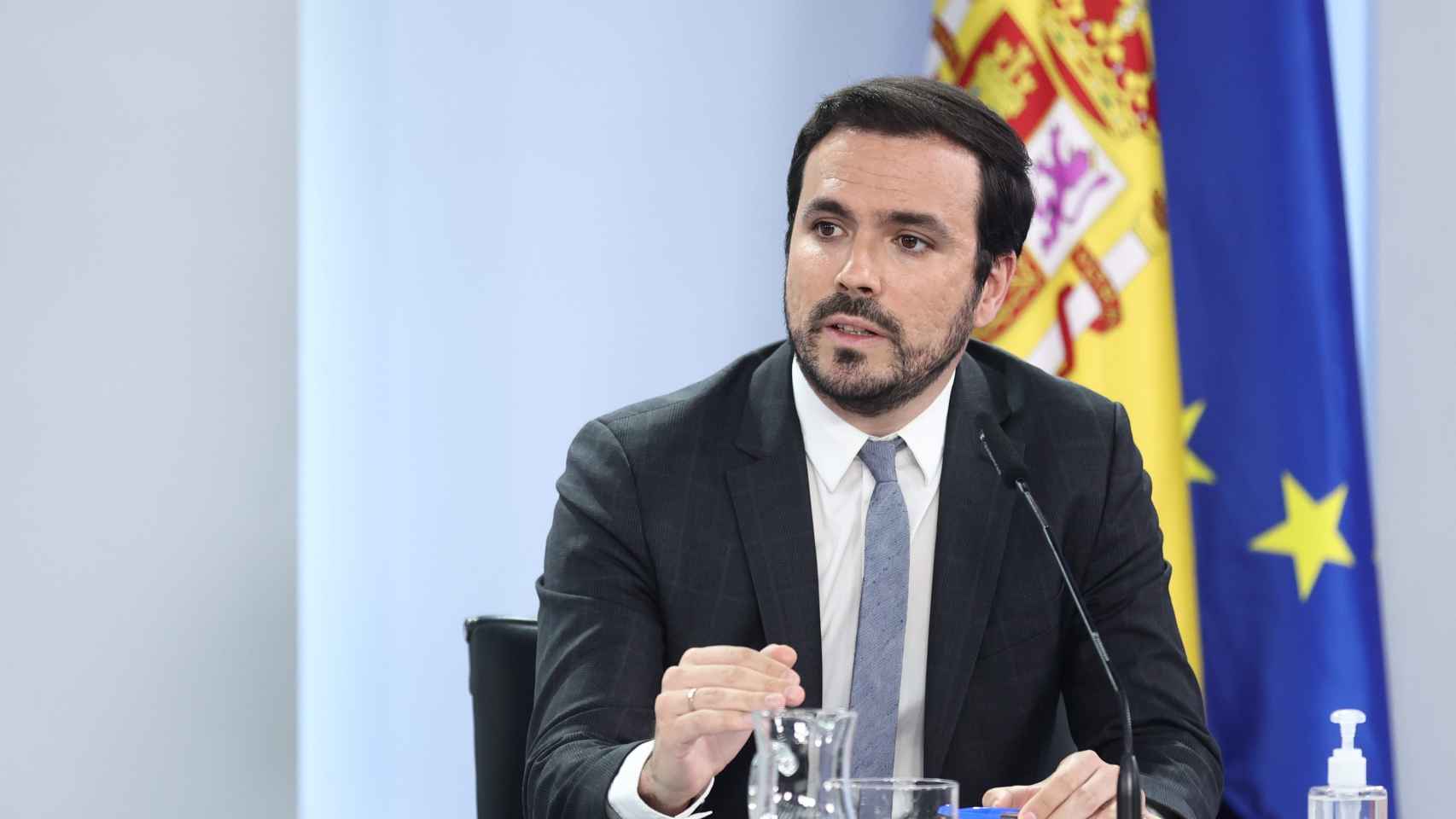 El ministro de Consumo, Alberto Garzón, interviene en la comparecencia tras el Consejo de Ministros celebrado en Moncloa el 31 de mayo de 2022