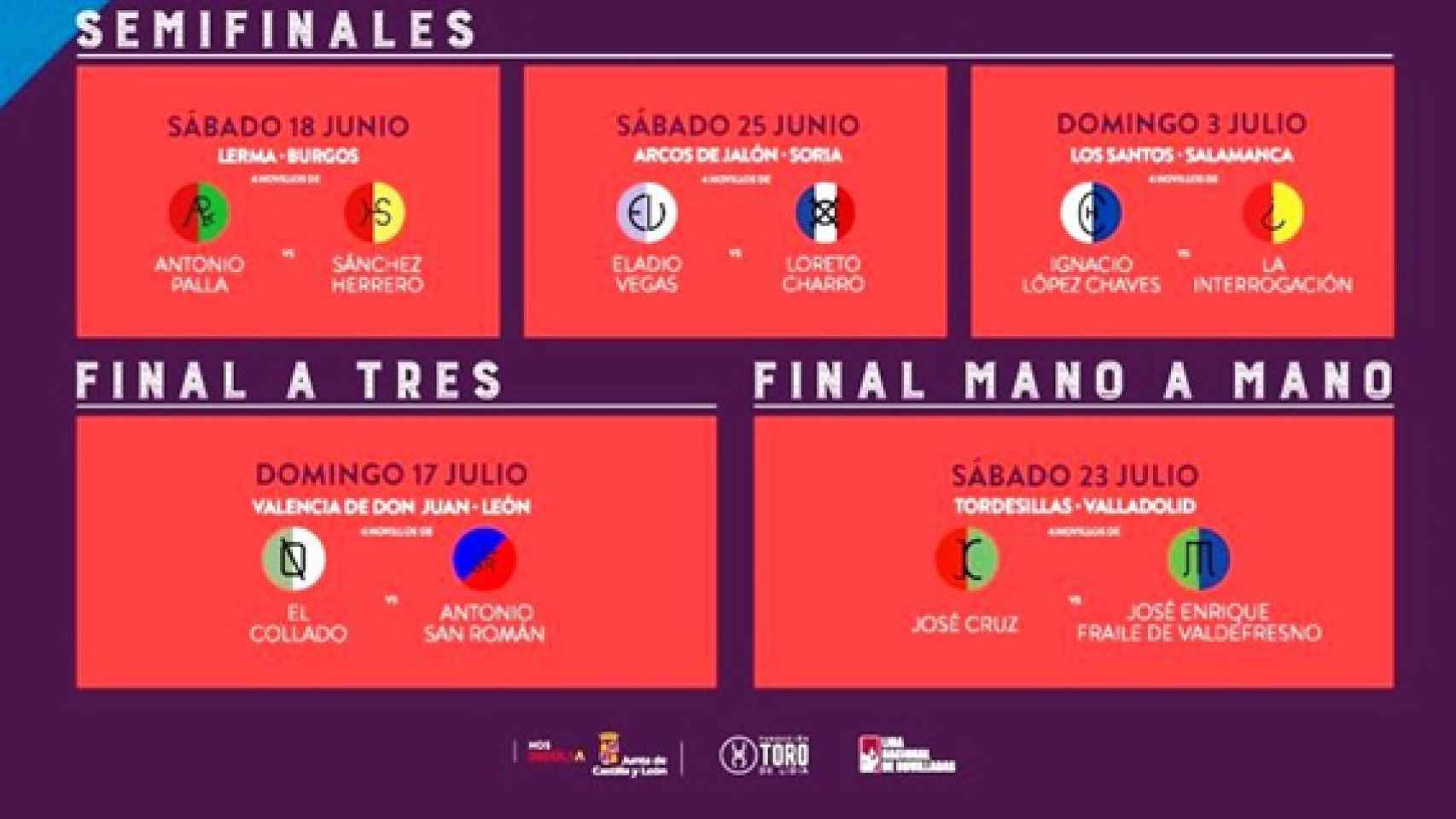 Calendario de las semifinales del Circuito de Novilladas de Castilla y León