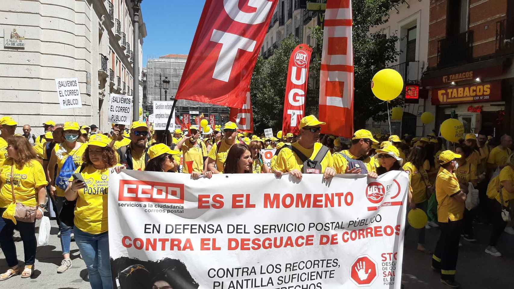 Huelga de los trabajadores de Correos. Foto: UGT.
