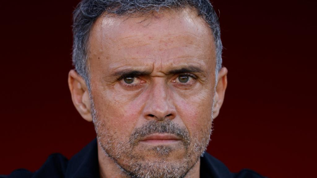 Luis Enrique durante un partido.