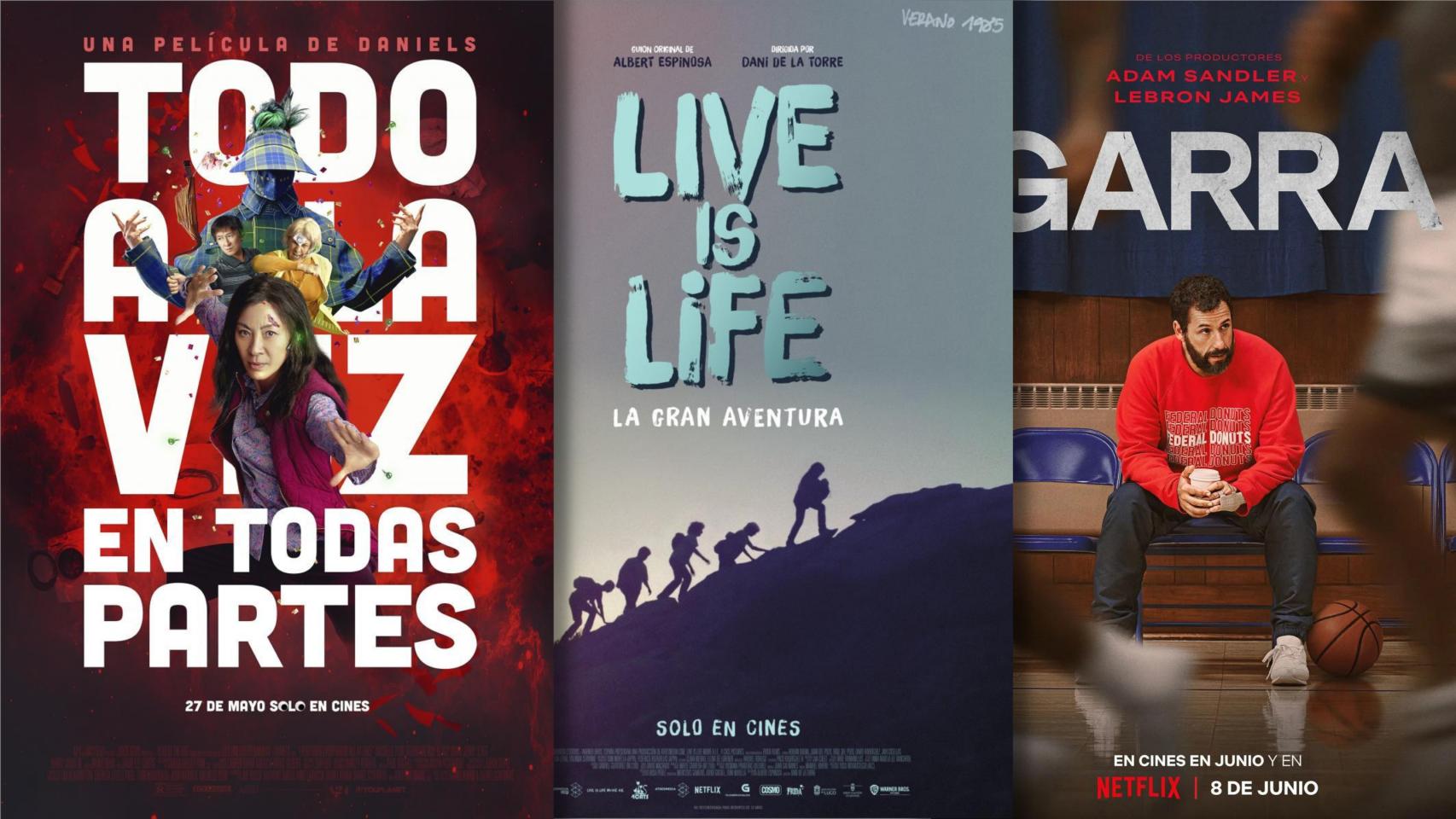 'Toda a la vez en todas partes', 'Live is Life' y 'Garra' son nuestras recomendaciones en cines para este fin de semana.Qué películas ver este fin de semana en cines: Los estrenos de cartelera del 3 de junio