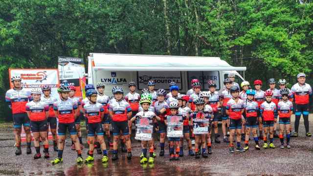 Presentación del Gran Premio Mini BTT Escola Borja Gómez Méndez, en Ponteareas (Pontevedra).