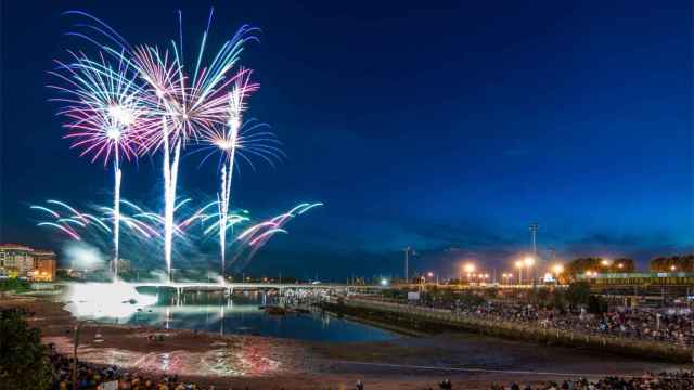 Fuegos artificiales de las Fiestas de Bouzas.