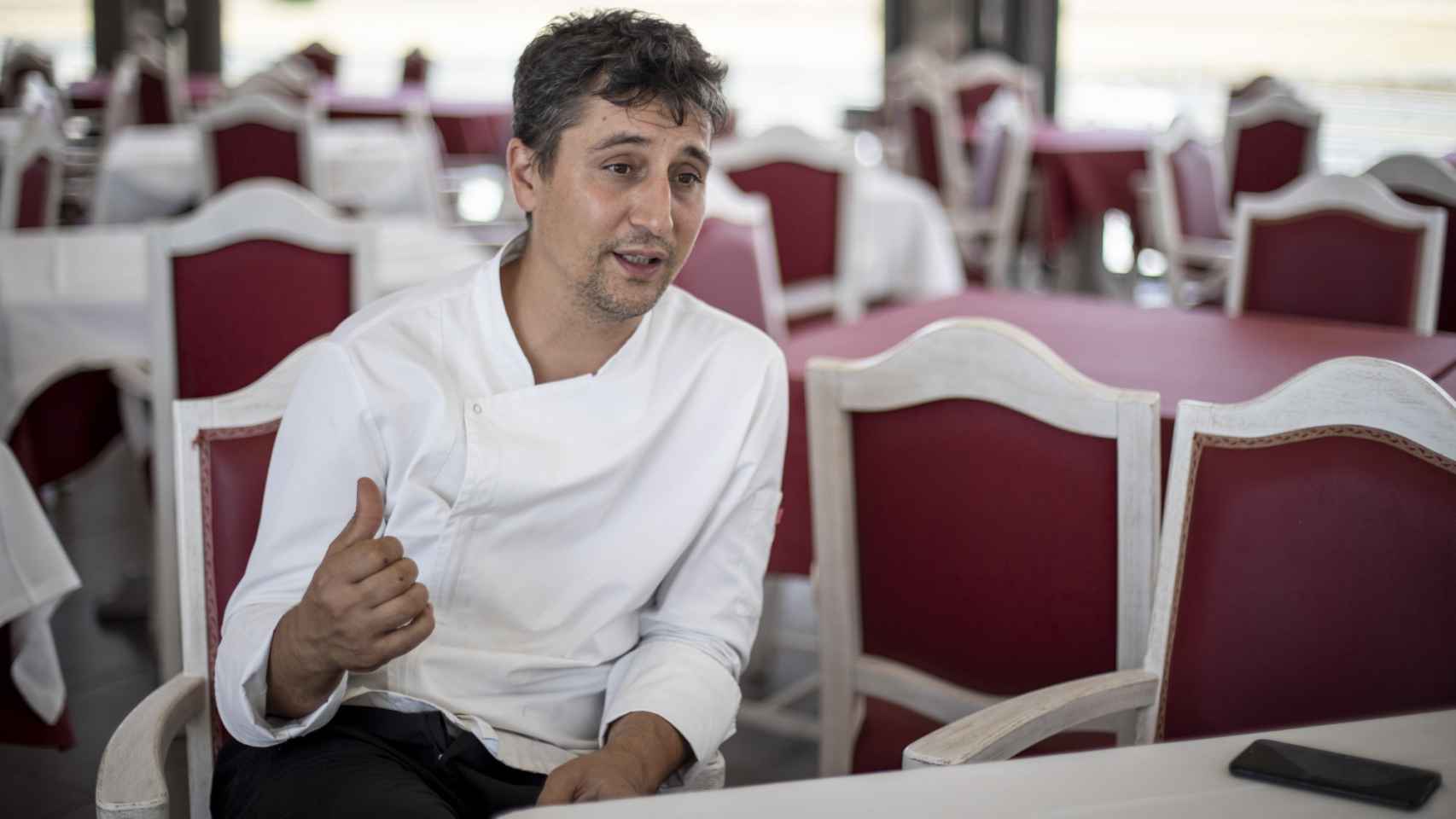 El chef Álex Rey, en una entrevista con EL ESPAÑOL.